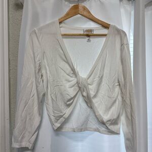 Talbot’s Large Thin White Front Twisted Tie